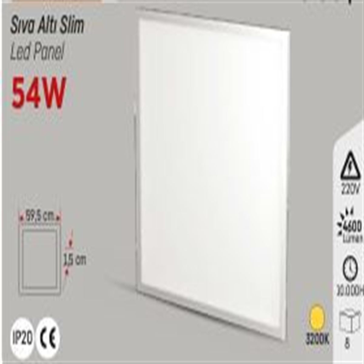 54W.LED PANEL ARMATÜR(59.5*59.5cm)G.IŞIĞI 1